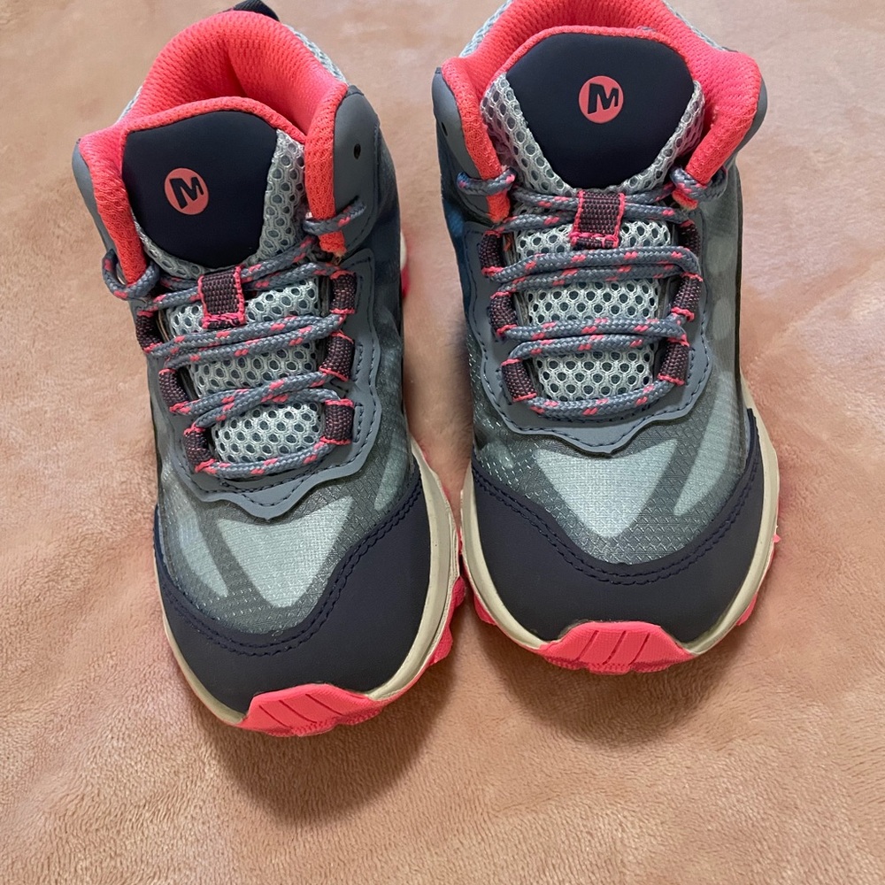 Merrell Gray and Pink Boots with Breathable Mesh
